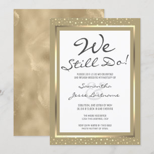 Huwelijksjubileum We Do nog steeds Elegante Gouden Kaart