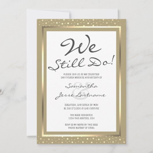 Huwelijksjubileum We Doen het Nog Steeds Elegant G Kaart (Voorkant)