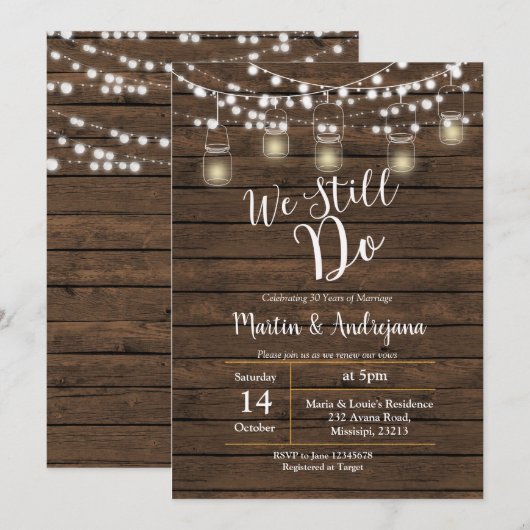 Huwelijksjubileum We doen nog steeds uitnodigingsk Kaart (Voorkant / Achterkant)