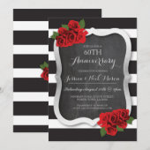 Huwelijksjubileum Zilver Diamant 60e 25 Uitnodigin Kaart (Voorkant / Achterkant)