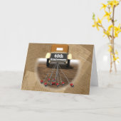 Huwelijksjubileumcadeaus 60 jaar kaart (Gele Bloem)