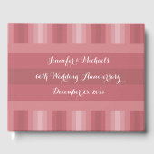 Huwelijksjubileumfeest Bruidsjonker Stof Roze Gastenboek (Voorkant)