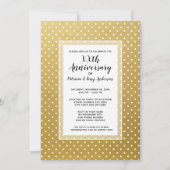 Huwelijksjubileumfeest Moderne Polka 50e goud Kaart (Voorkant)