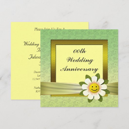 Huwelijksjubileumfeest uitnodiging (Voorkant / Achterkant)