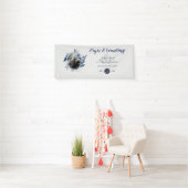 Huwelijksjubileumfeestje FOTO Welkom Blauw Grijs Spandoek (Insitu)