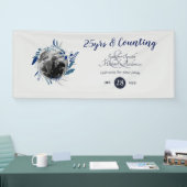 Huwelijksjubileumfeestje FOTO Welkom Blauw Grijs Spandoek (Beurs)