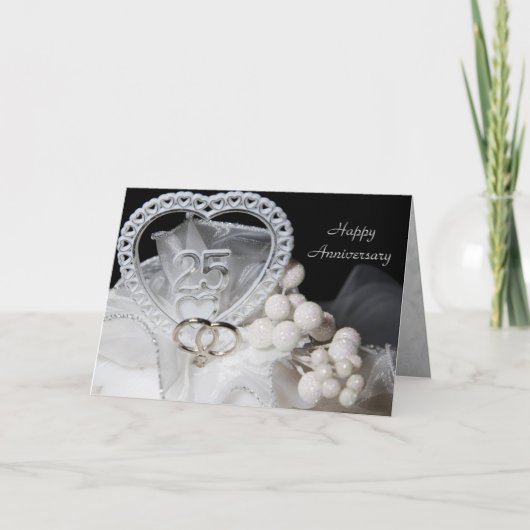 Huwelijksjubileumkaart 25 jaar kaart (Voorkant)