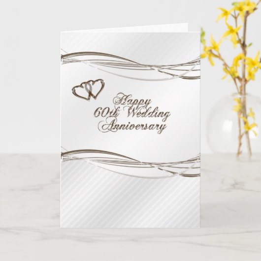 Huwelijksjubileumkaart 60 jaar kaart (Gele Bloem)
