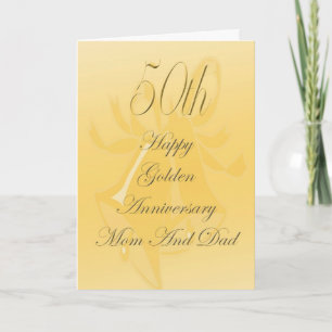 Huwelijksjubileumkaart voor moeder en vader 50 jaa kaart