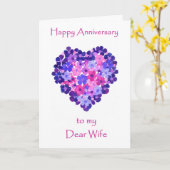 Huwelijksjubileumkaart voor vrouw - Bloemenpower Kaart (Gele Bloem)