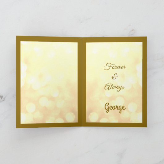 Huwelijksjubileumkaart voor vrouw. kaart (Binnen)