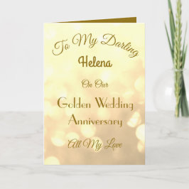 Huwelijksjubileumkaart voor vrouw. kaart