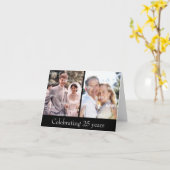 Huwelijksjubileumkaart zilveren bruiloft kaart (Gele Bloem)