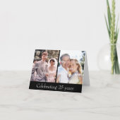 Huwelijksjubileumkaart zilveren bruiloft kaart (Voorkant)