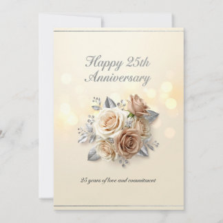 Huwelijksjubileumkaarten 25 jaar bedankkaart