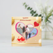Huwelijksjubileumkaarten met aangepaste afbeelding (Staand voorkant)