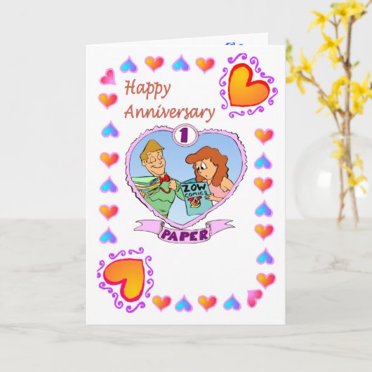 Huwelijkskaart - 1e papier kaart (Gele Bloem)