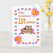 Huwelijkskaart - 1e trouwdag kaart (Gele Bloem)