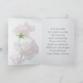 Huwelijkskaart 25-jarig jubileum. Bloemen, ringen, Kaart (Binnen)