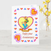 Huwelijkskaart - 4e fruit kaart (Gele Bloem)