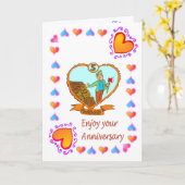 Huwelijkskaart 5e hout kaart (Gele Bloem)