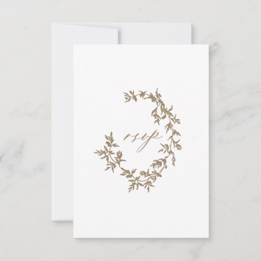 Huwelijkskaart Antwoordkaart Graag Reactie Olijven Kaart (Achterkant)