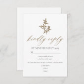 Huwelijkskaart Antwoordkaart Graag Reactie Olijven Kaart (Voorkant / Achterkant)