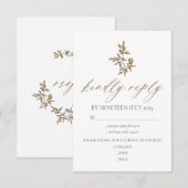 Huwelijkskaart antwoordkaart Graag reageren Olijve Kaart (Voorkant / Achterkant)