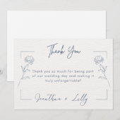 Huwelijkskaart bedanken kaart (Voorkant / Achterkant)