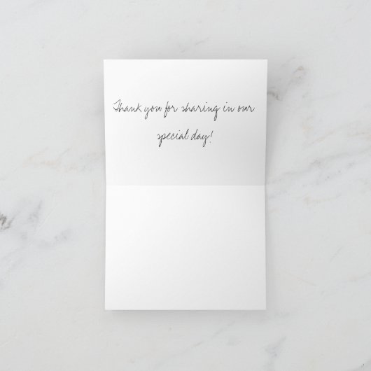 Huwelijkskaart Bedankt (Binnen)