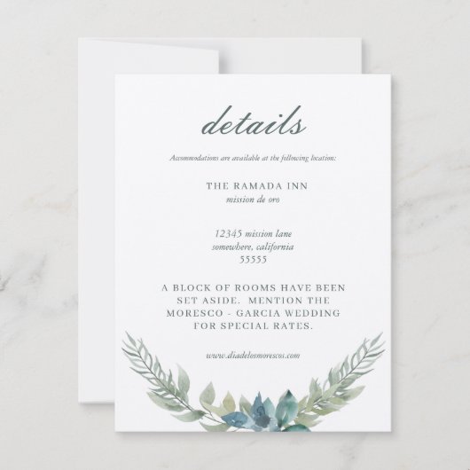 Huwelijkskaart bijlage kaart (Voorkant)