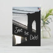 Huwelijkskaart 'Brooklyn Bridge' Save The Date (Staand voorkant)