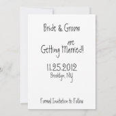Huwelijkskaart 'Brooklyn Bridge' Save The Date (Achterkant)