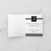 Huwelijkskaart Dankjewel Foto Kaarten Bericht Grij (Binnen)