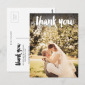 Huwelijkskaart Dankjewel Foto Overlay Postkaart Sj (Voorkant / Achterkant)