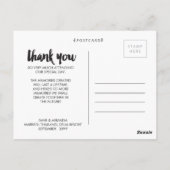 Huwelijkskaart Dankjewel Foto Overlay Postkaart Sj (Achterkant)