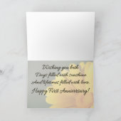 Huwelijkskaart - Eerste verjaardag Daisy Kaart (Binnen)