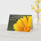 Huwelijkskaart - Eerste verjaardag Daisy Kaart (Gele Bloem)