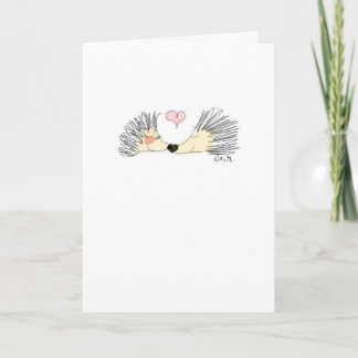 Huwelijkskaart-egel liefde kaart