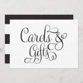 Huwelijkskaart en -cadeaus bord kaart (Voorkant / Achterkant)