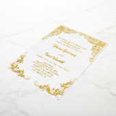 Huwelijkskaart  folie uitnodiging (Gedraaid)