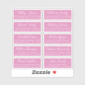 Huwelijkskaart kalligrafie gast adres labels (Vel)