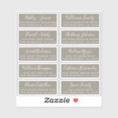 Huwelijkskaart kalligrafie gast adres labels (Vel)