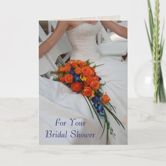 Huwelijkskaart met eigen tekst als cadeau voor bru kaart (Voorkant)