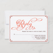 Huwelijkskaart met kalligrafie in herfstkleuren kaart (Voorkant)