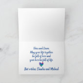 Huwelijkskaart met kolibries kaart (Binnen)