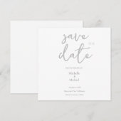 Huwelijkskaart Moderne Calligrafie Save the Date (Voorkant / Achterkant)