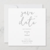 Huwelijkskaart Moderne Calligrafie Save the Date (Voorkant)