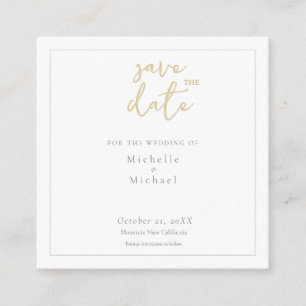 Huwelijkskaart Moderne Calligrafie Save the Date Informatiekaartje