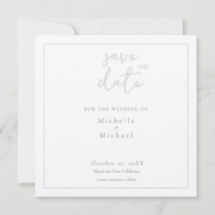 Huwelijkskaart Moderne Calligrafie Save the Date Kaart